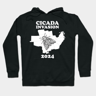 Cicada Invasion 2024 Great Eastern Brood XIX XIII USA Hoodie